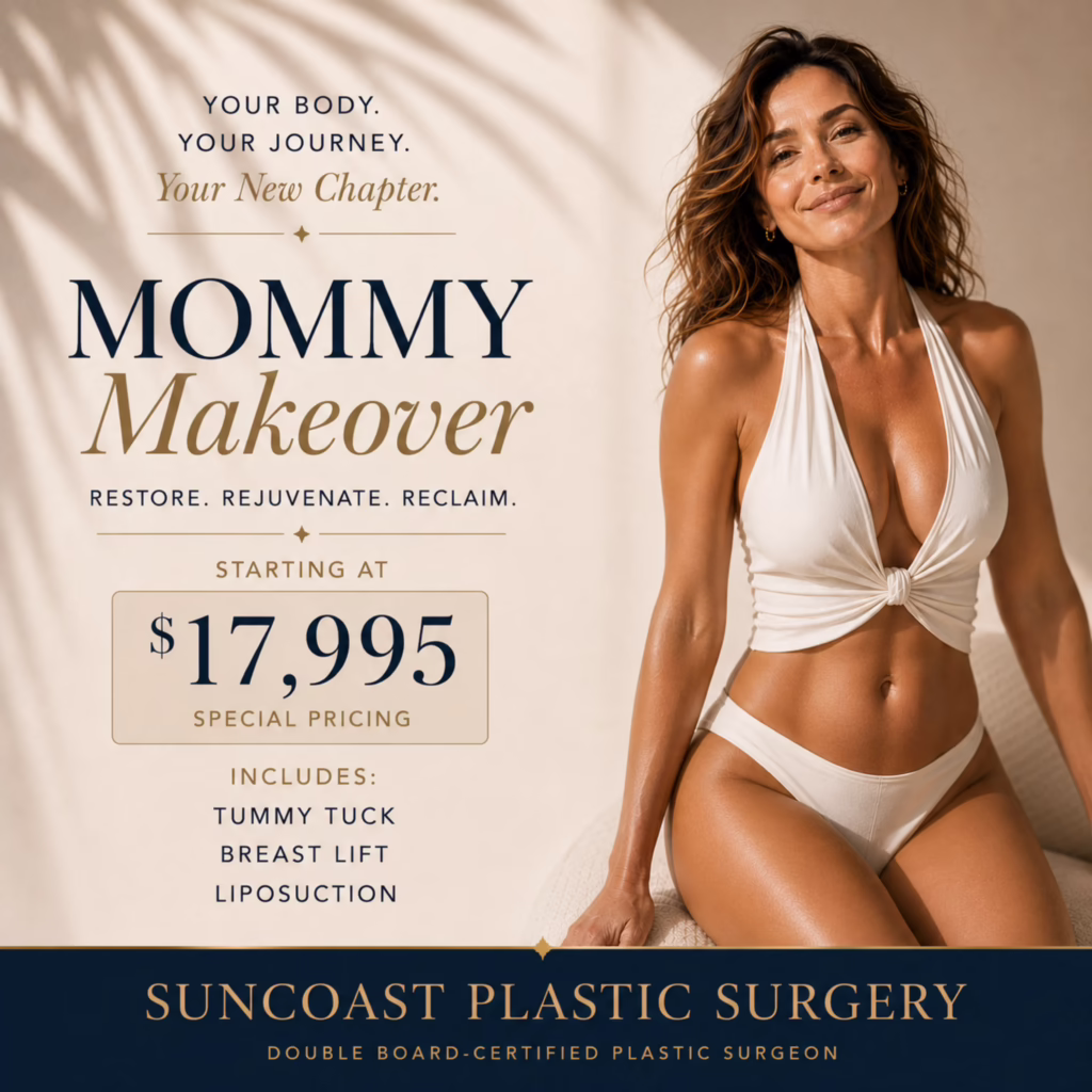 Back to School Mommy Makeover (Breast Lift + Tummy Tuck + Liposuction) for only $17,995